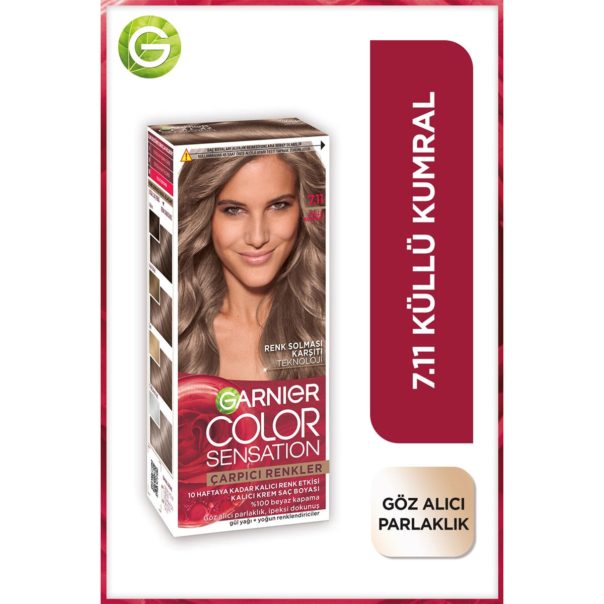 Garnier Color Sensation Saç Boyası Kullu Kumral 7.11