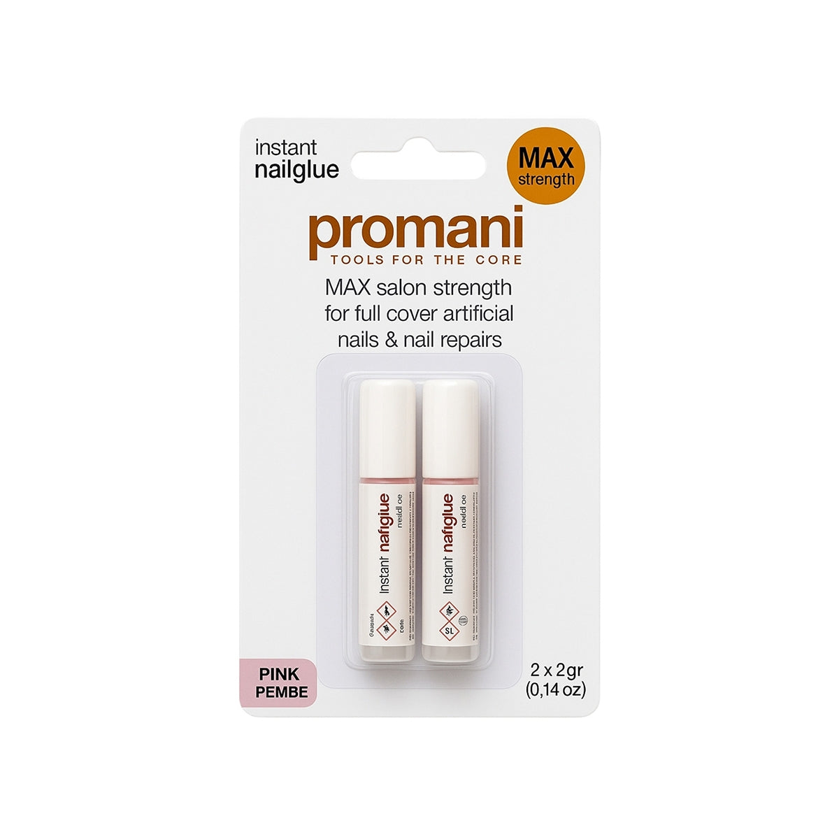 PROMANİ Takma Tırnak Yapıştırıcısı 2 gr Pembe 2'li