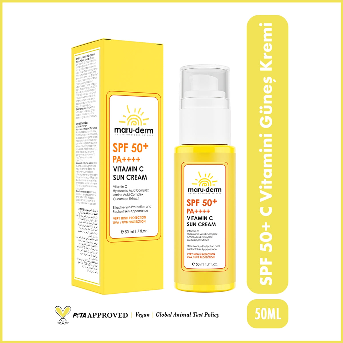 C Vitamini Güneş Kremi SPF50+ 50 ml