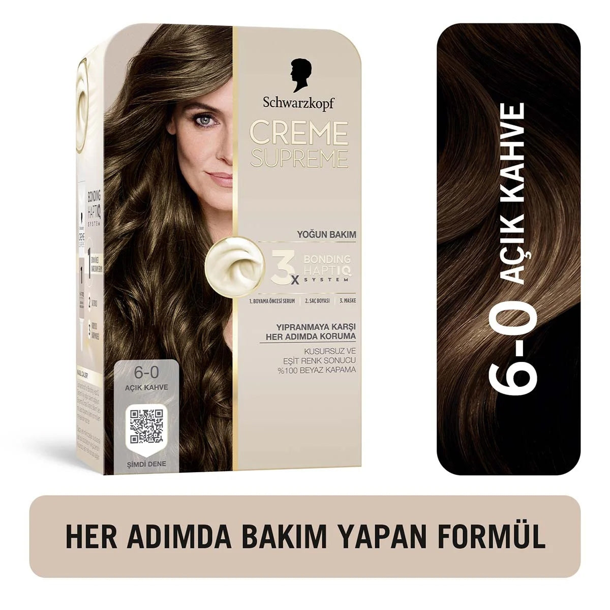 Creme Supreme Saç Boyası Açık Kahve 6-0
