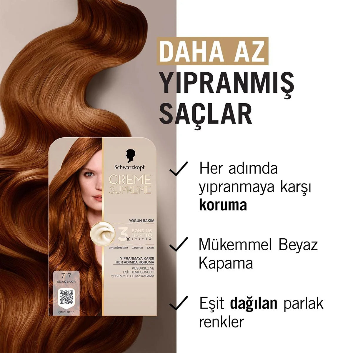 CREME SUPREME SAÇ BOYASI SICAK BAKIR 7-7