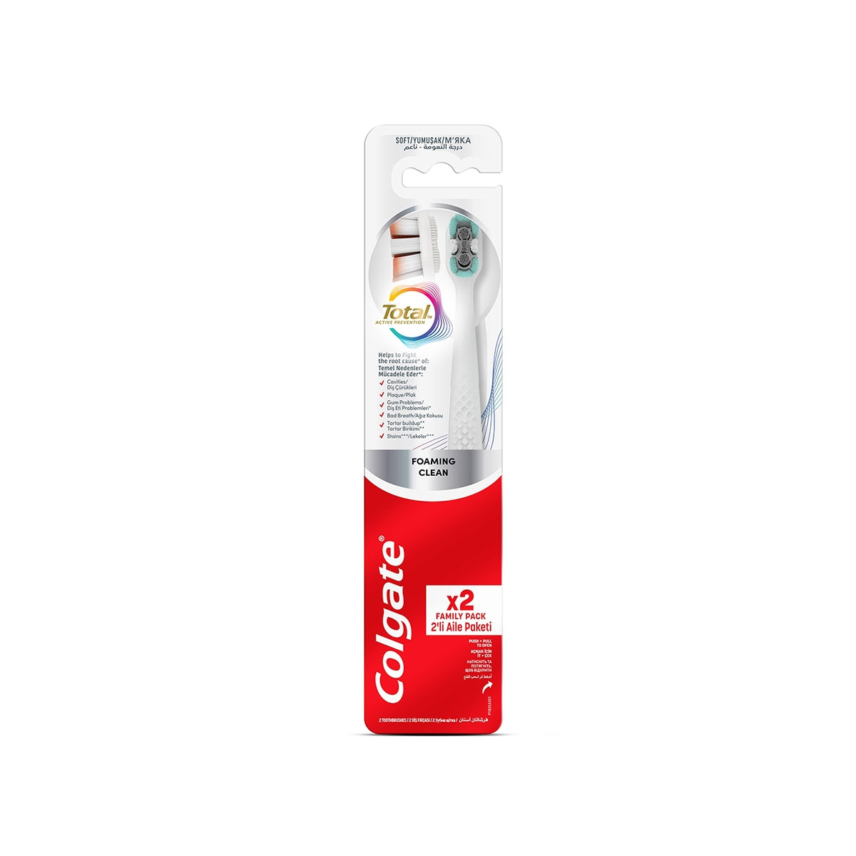 Colgate Total Foaming Clean 1+1 Yumuşak Diş Fırçası
