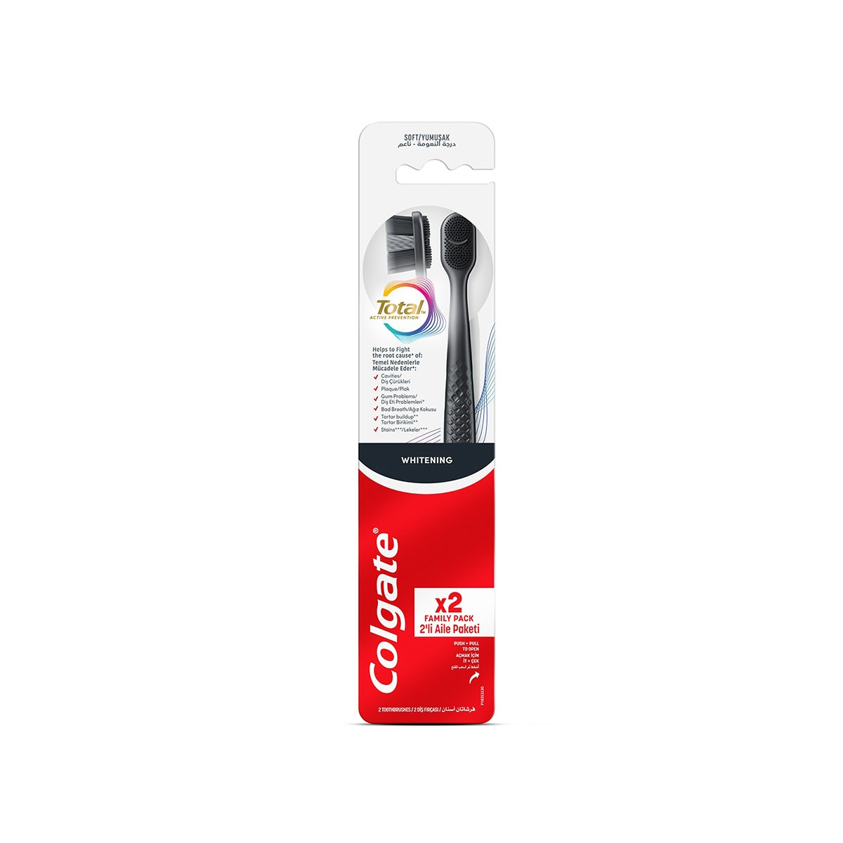 Colgate Total Whitening 1+1 Yumuşak Diş Fırçası
