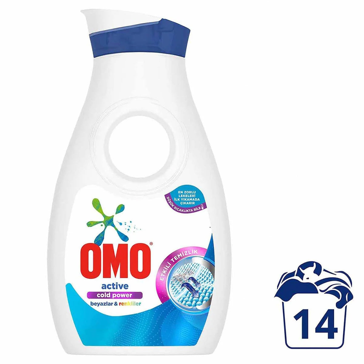 OMO Active Sıvı Çamaşır Deterjanı Beyazlar ve Renkliler 910 ml