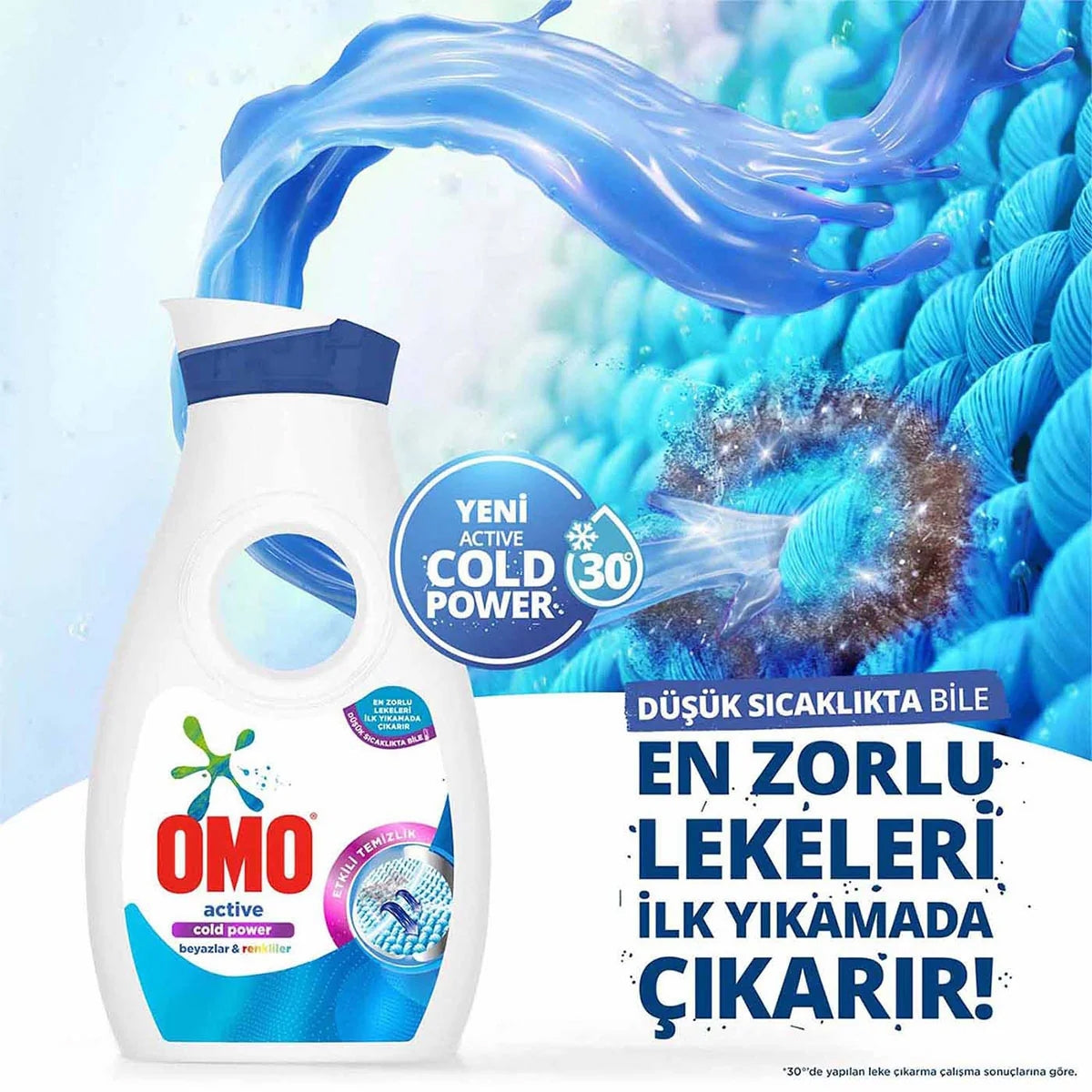 OMO Active Sıvı Çamaşır Deterjanı Beyazlar ve Renkliler 910 ml