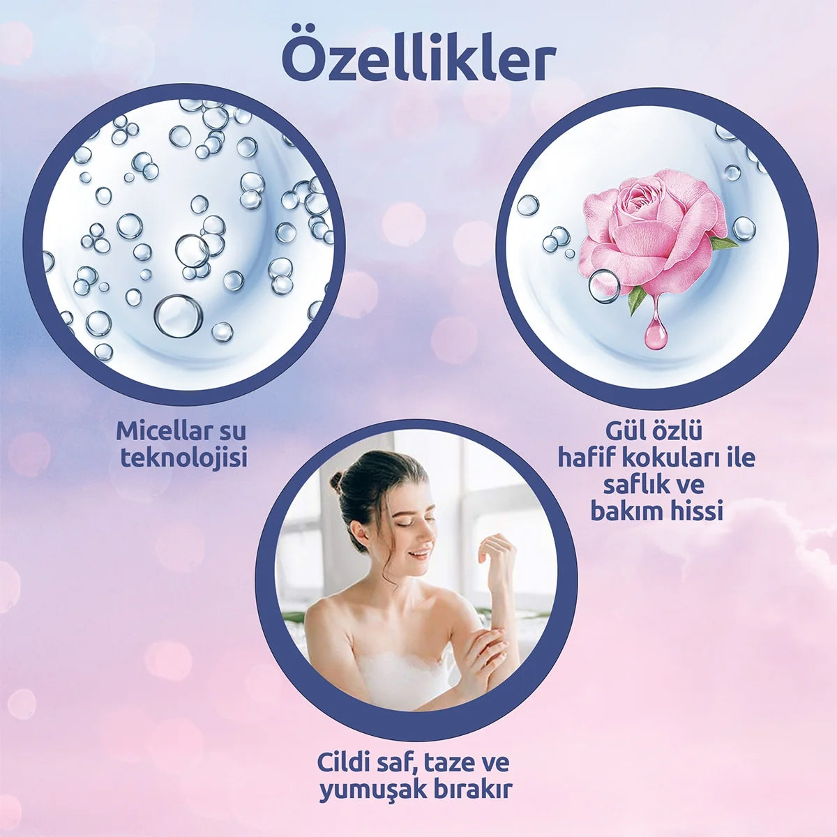 Duş Jeli Micellar Gül Özlü 500 ML