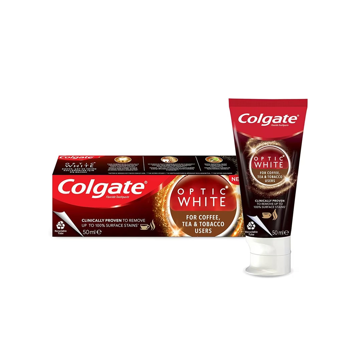 COLGATE Optic White Çay Kahve Tütün Kullananlar İçin 2x50 ml