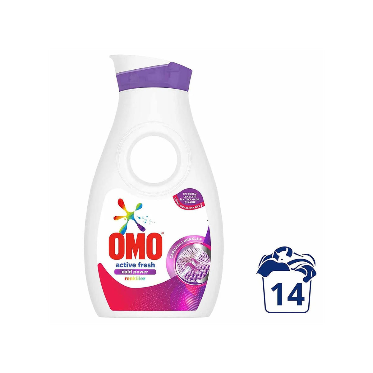 OMO Active Sıvı Çamaşır Deterjanı Renkliler 910 ml