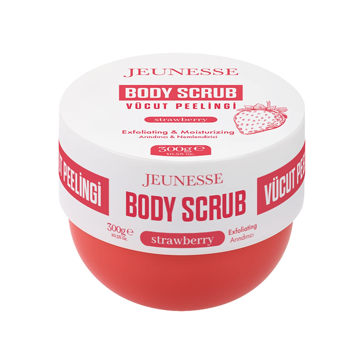 Arındırıcı ve Nemlendirici Vücut Peelingi Çilekli 300 g