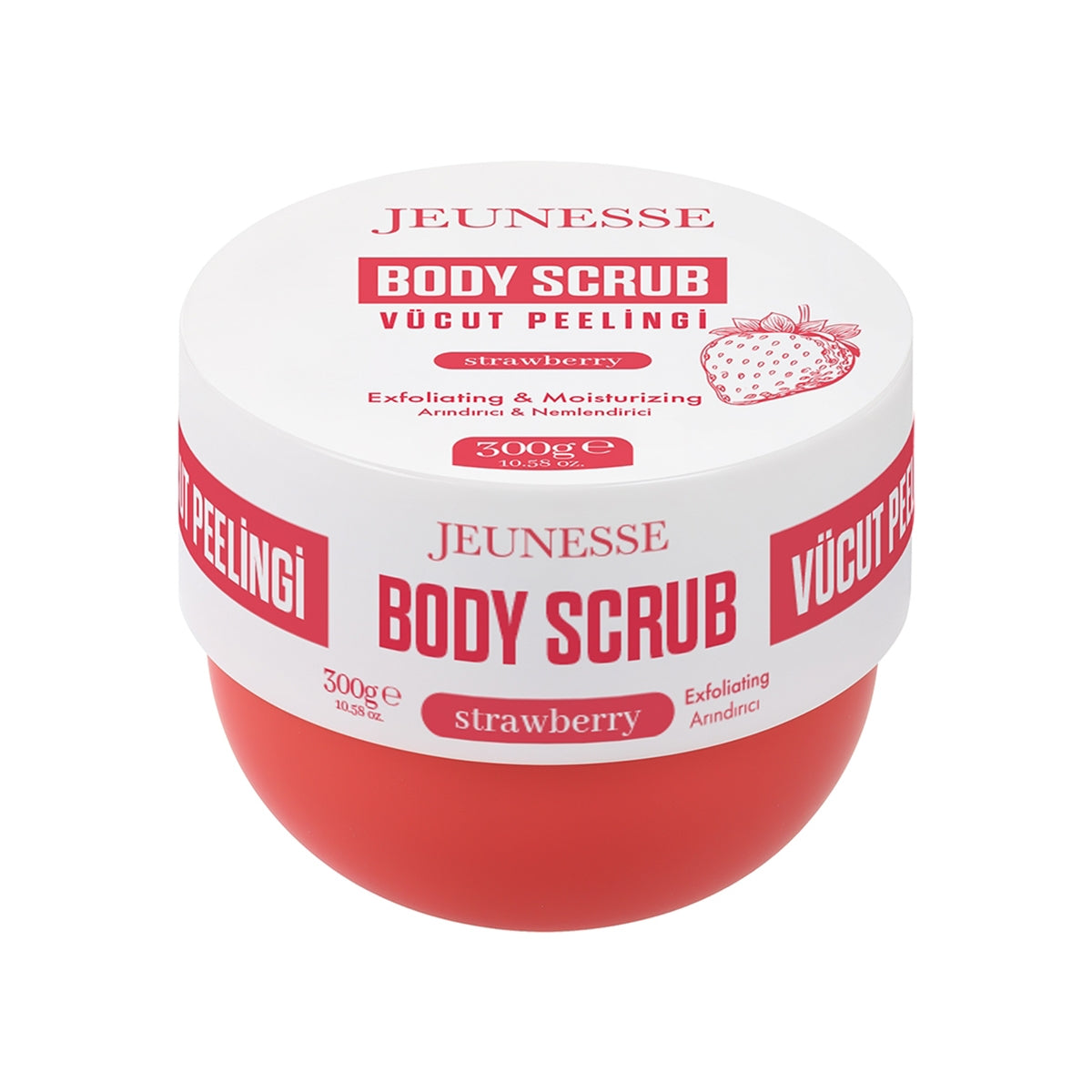Arındırıcı ve Nemlendirici Vücut Peelingi Çilekli 300 g