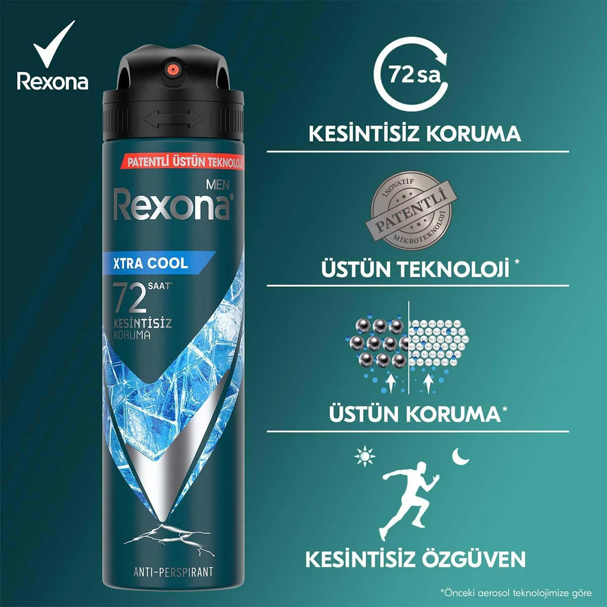 Extra Cool Deodorant Sprey 150 ml + Mini Roll On 20 ml