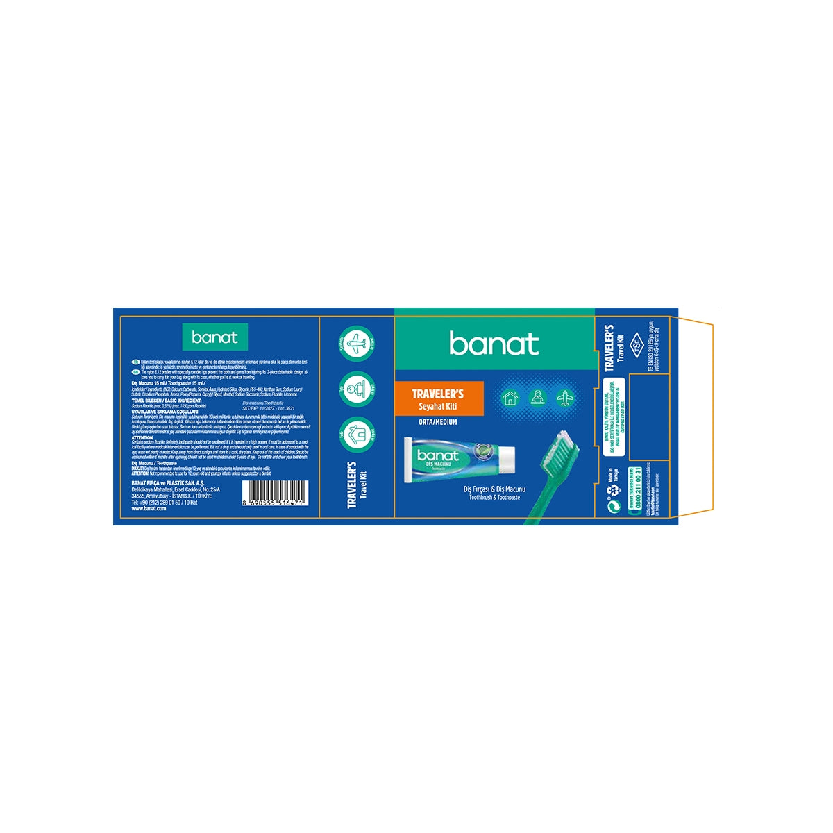 Travel Kit Diş Fırçası ve Macun 15 ml