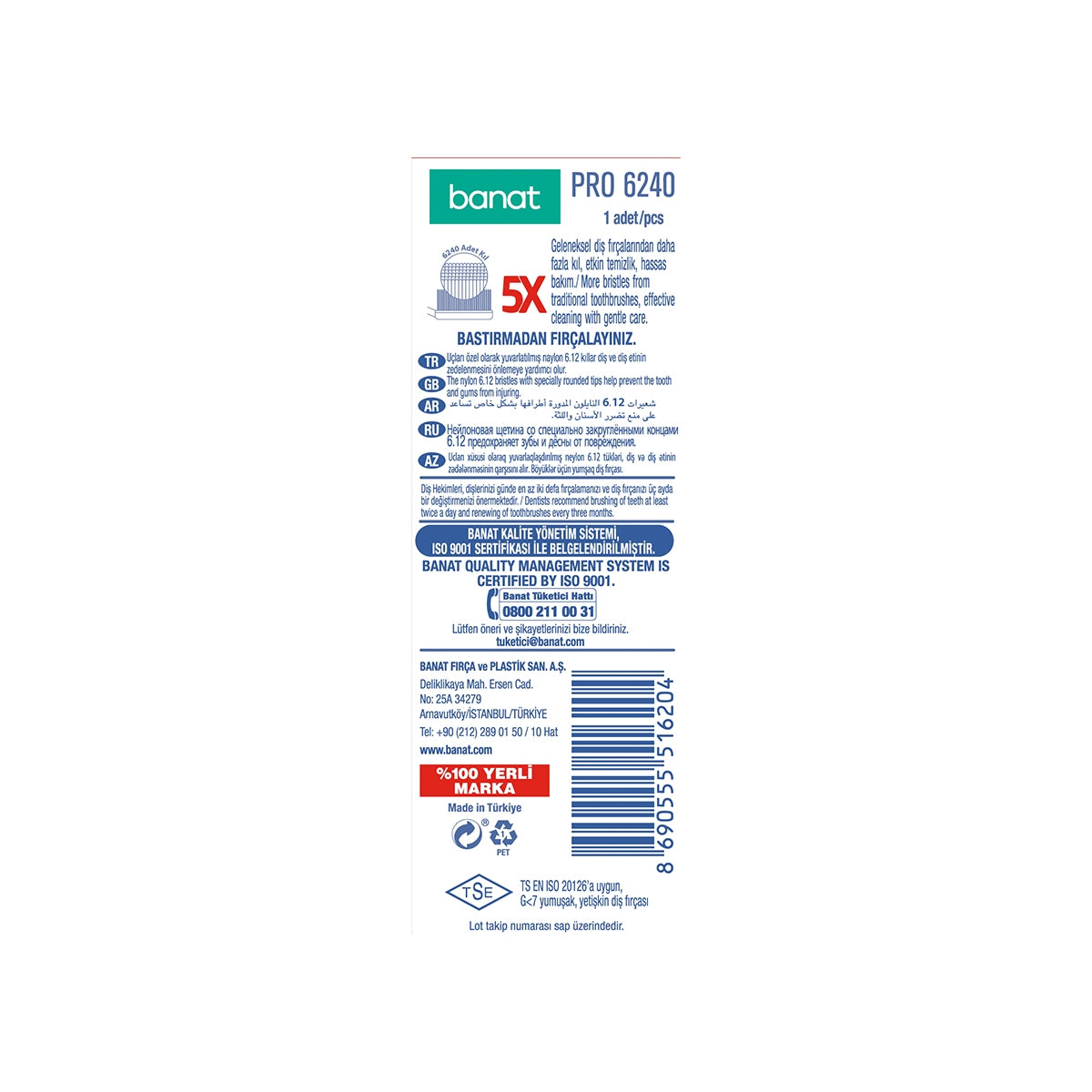 Pro 6240 Kutulu Yumuşak Diş Fırçası