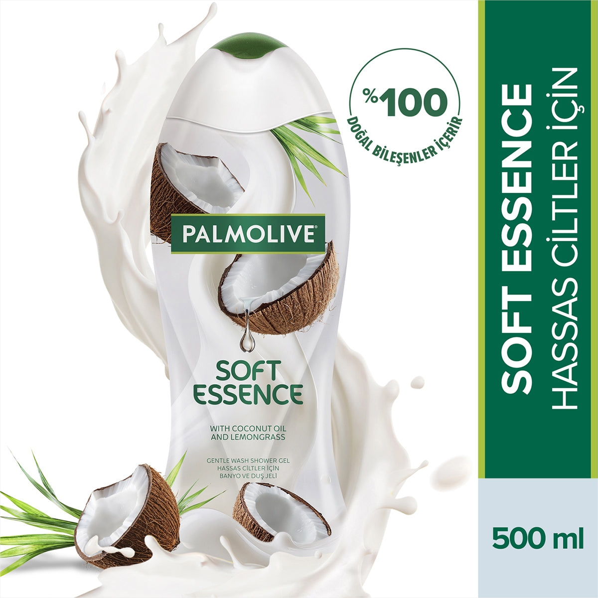 Duş Jeli Soft Essence Hindistan Cevizi ve Limon Otu 500 ml