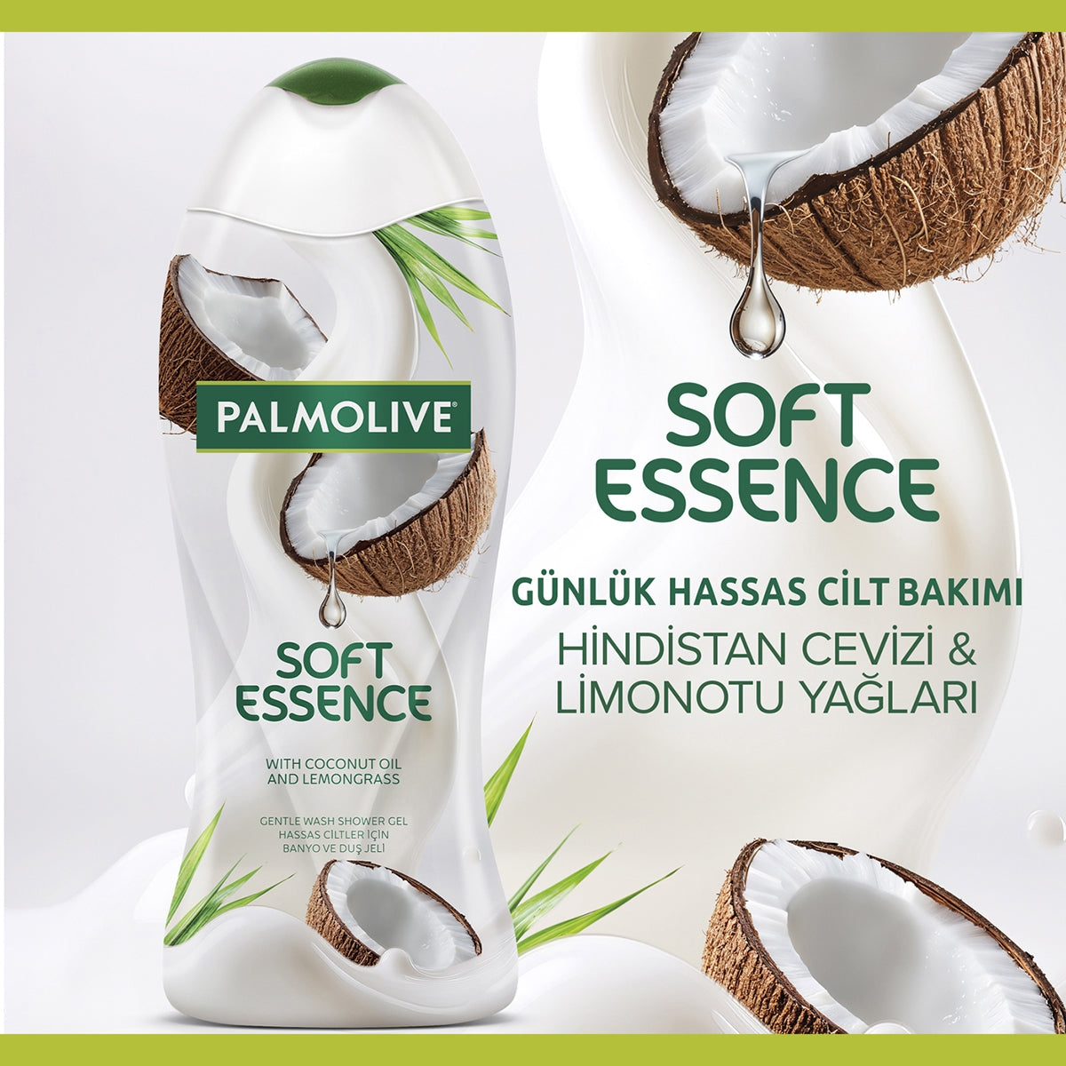 Duş Jeli Soft Essence Hindistan Cevizi ve Limon Otu 500 ml