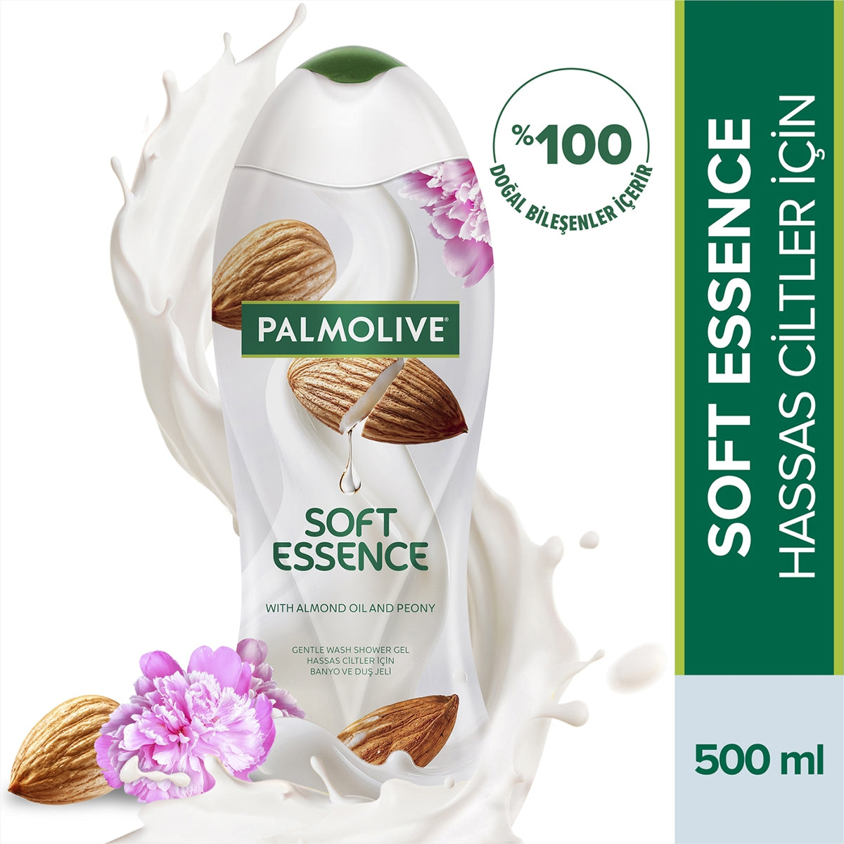 Duş Jeli Soft Essence Badem ve Şakayık Çekirdeği 500 ml