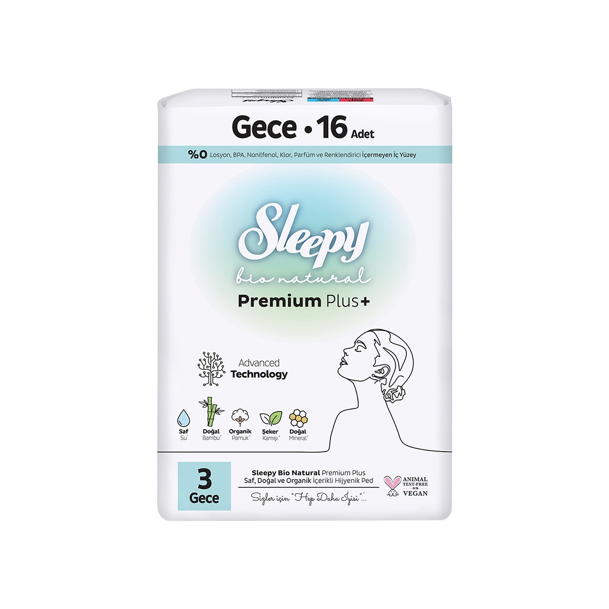 SLEEPY Bio Super Ecco Gece Hijyenik Ped 16'lı