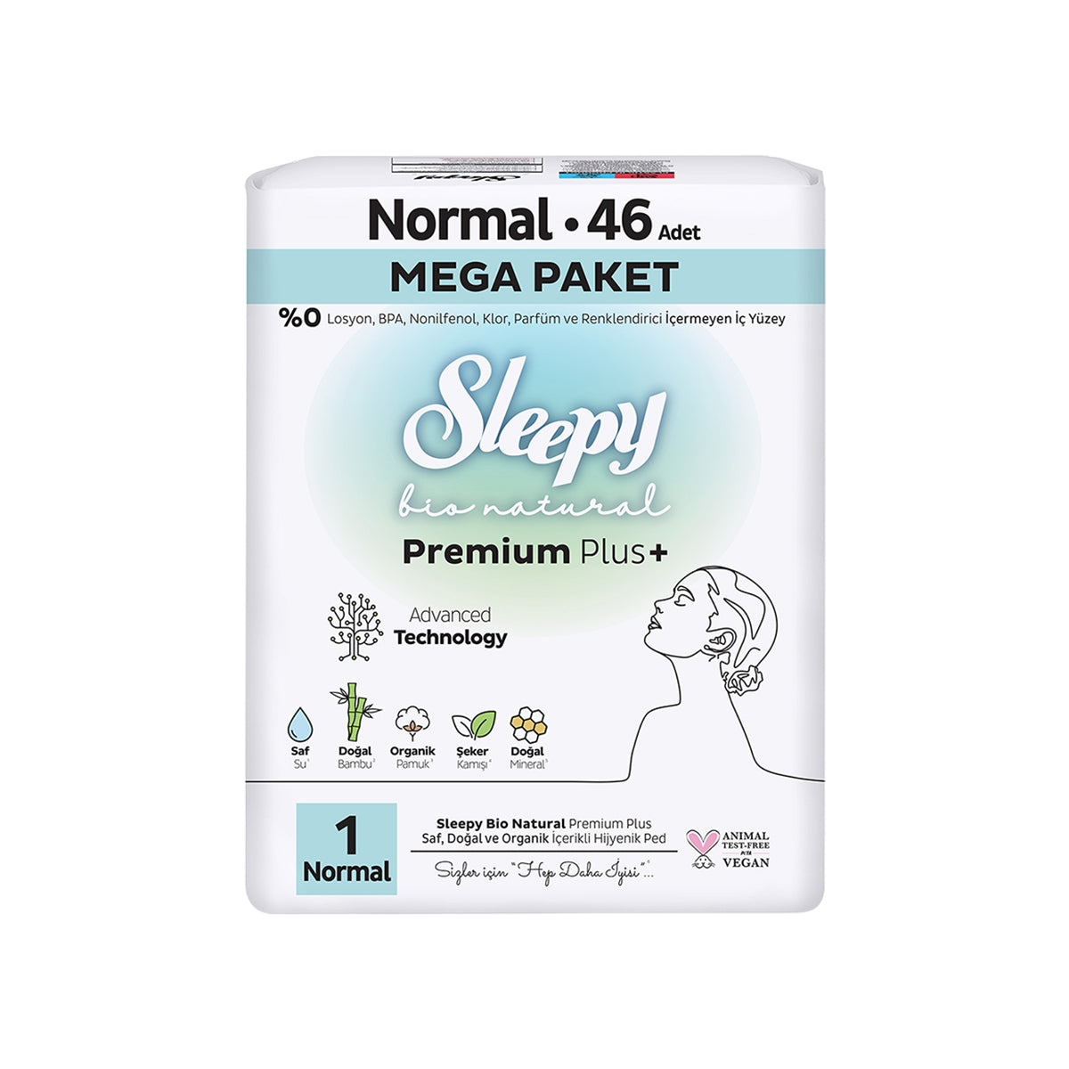 Bio Natural Mega Normal Hijyenik Ped 46'lı