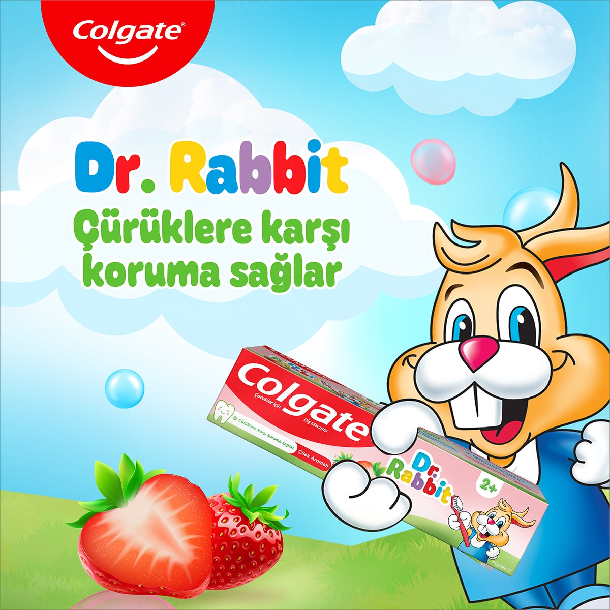 Dr. Rabbit Çocuk Diş Macunu Çilek Aromalı 50 ml

