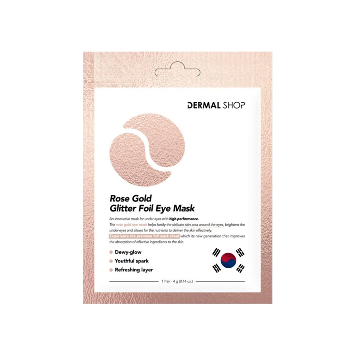 Rose Gold Glitter Foil Eye Mask 4 gr