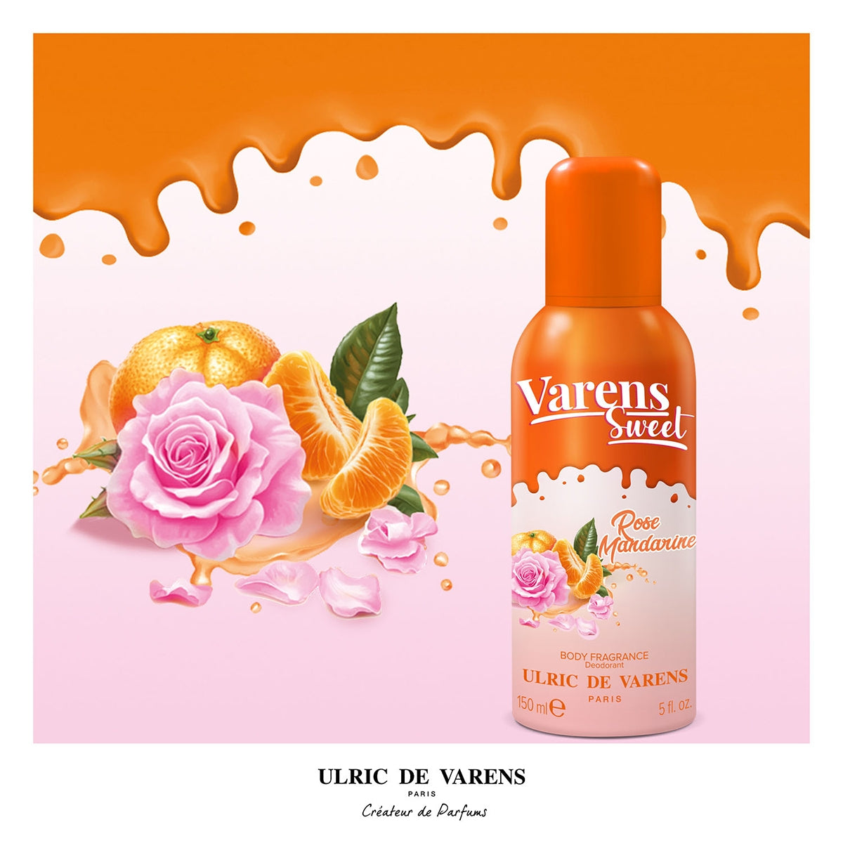 Ulric de Varens Rose Mandarine Kadın Fragrance Deodorant Sprey 150 ml
