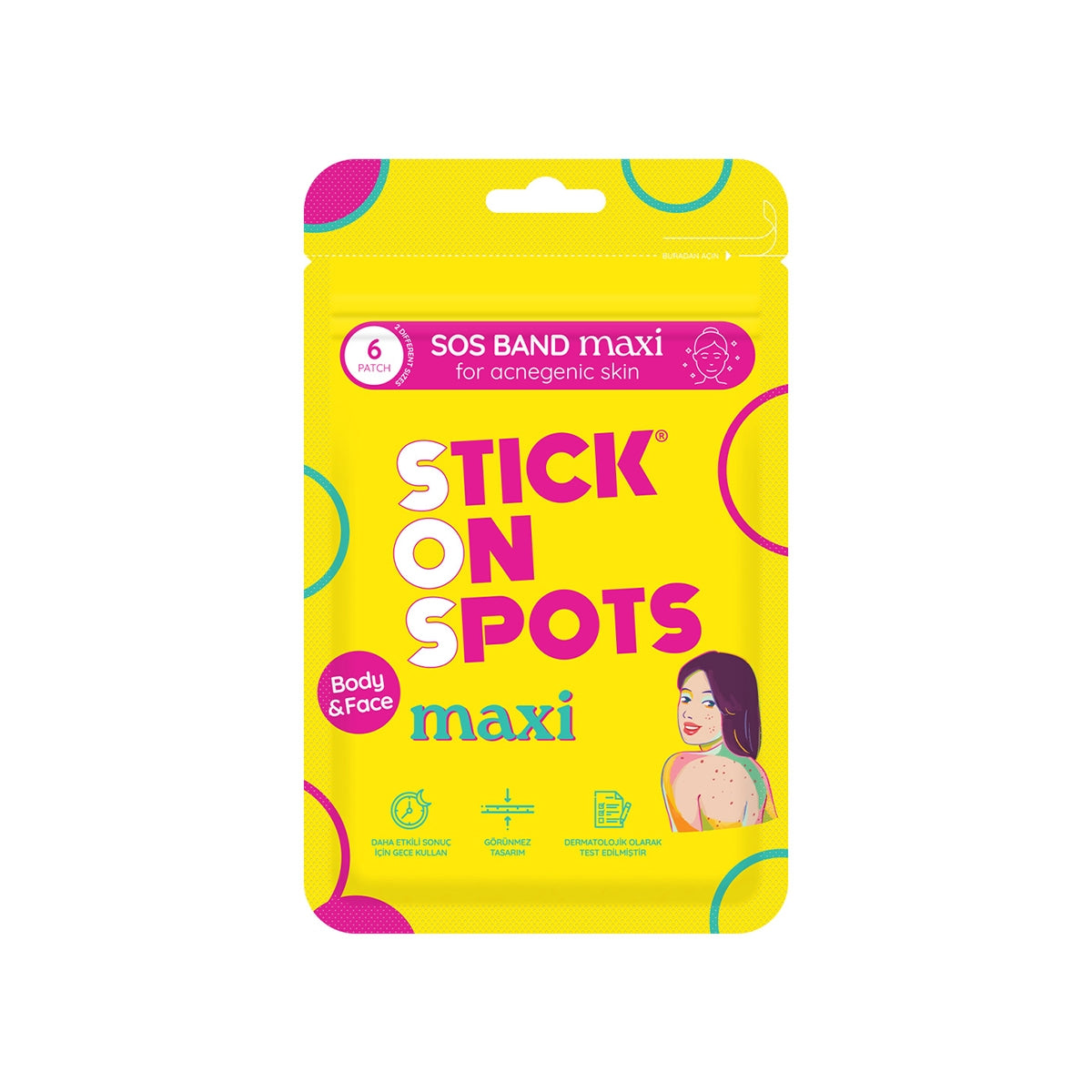 Stick On Spots SOS Band Maxi Body Face 6'lı