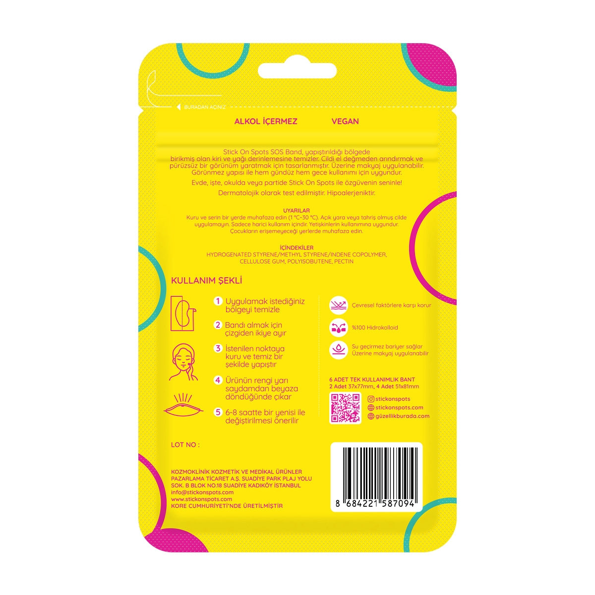 Stick On Spots SOS Band Maxi Body Face 6'lı