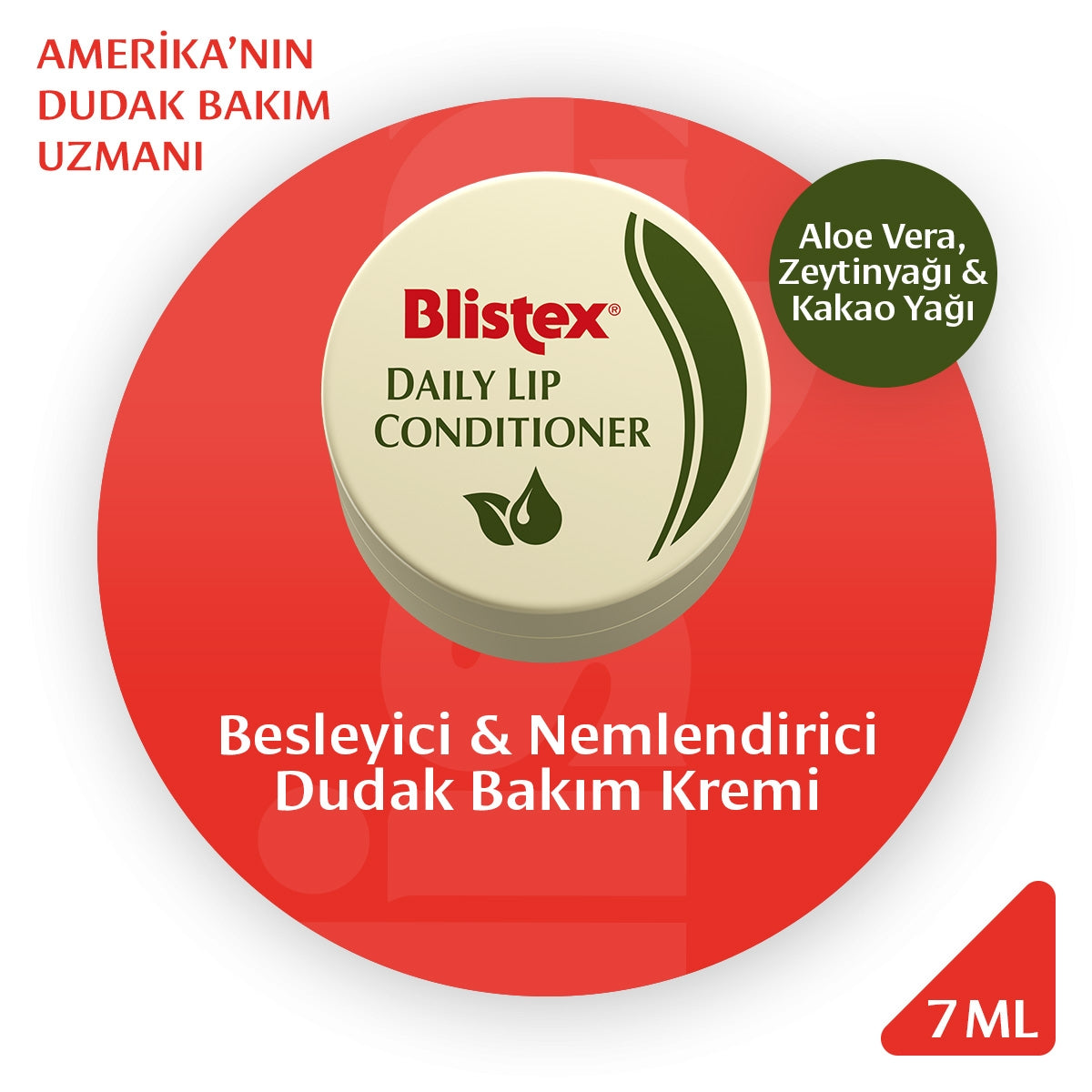 Besleyici ve Nemlendirici Dudak Bakım Kremi Daily Lip Conditioner Spf30
7 ml