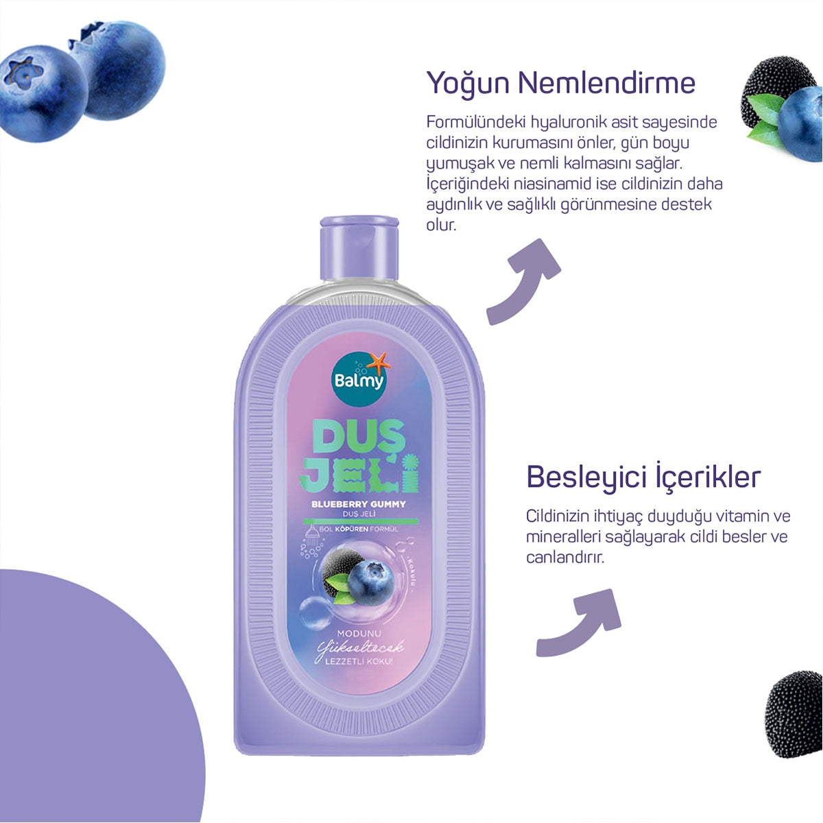 Duş Jeli Blueberry Gummy 450 ml