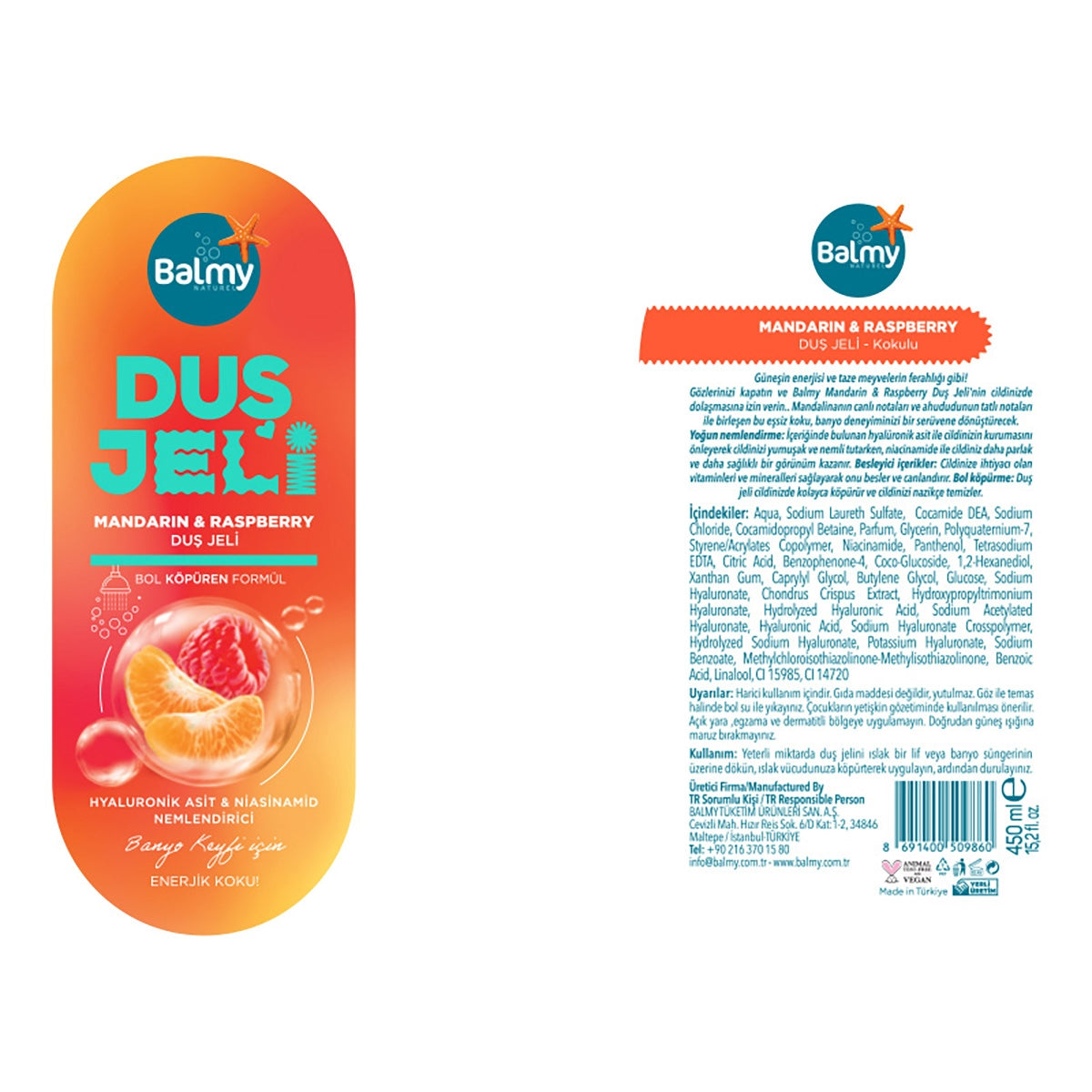 Duş Jeli Mandalina Ahududu 450 ml