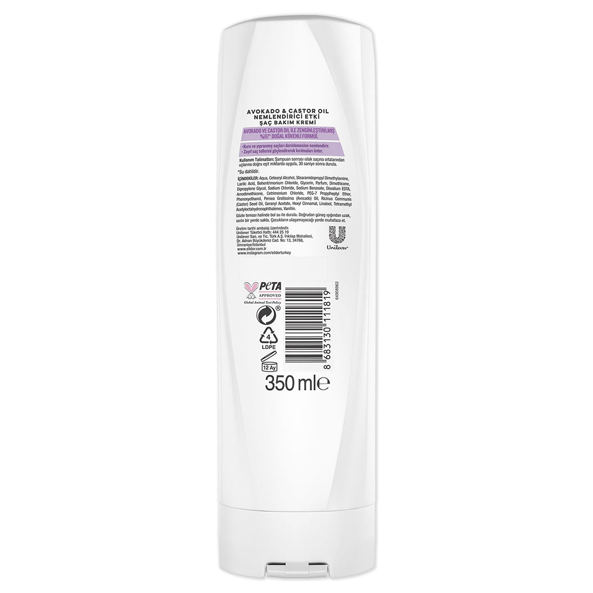 Saç Kremi Avokado Castor Yağı 350 ml