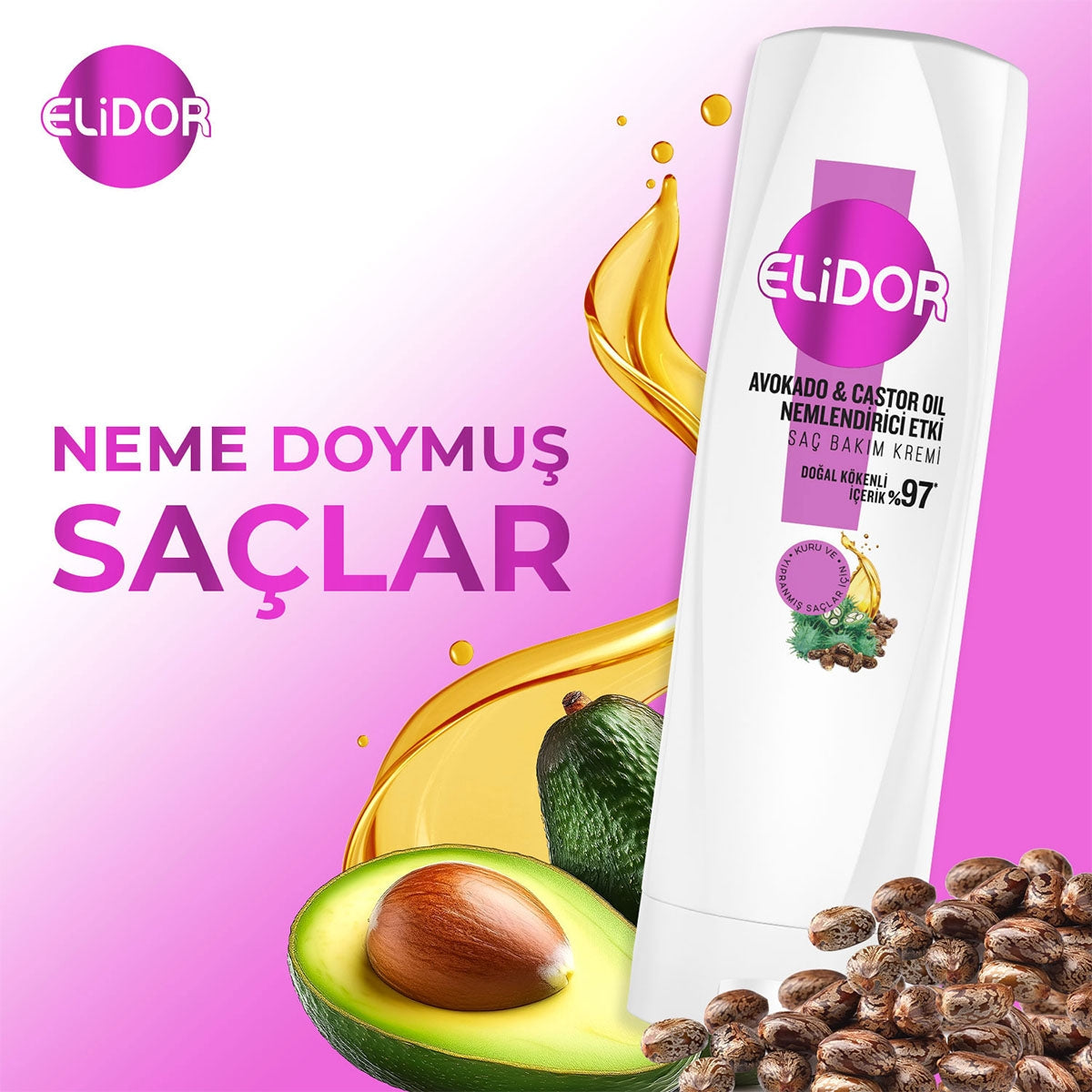 Saç Kremi Avokado Castor Yağı 350 ml