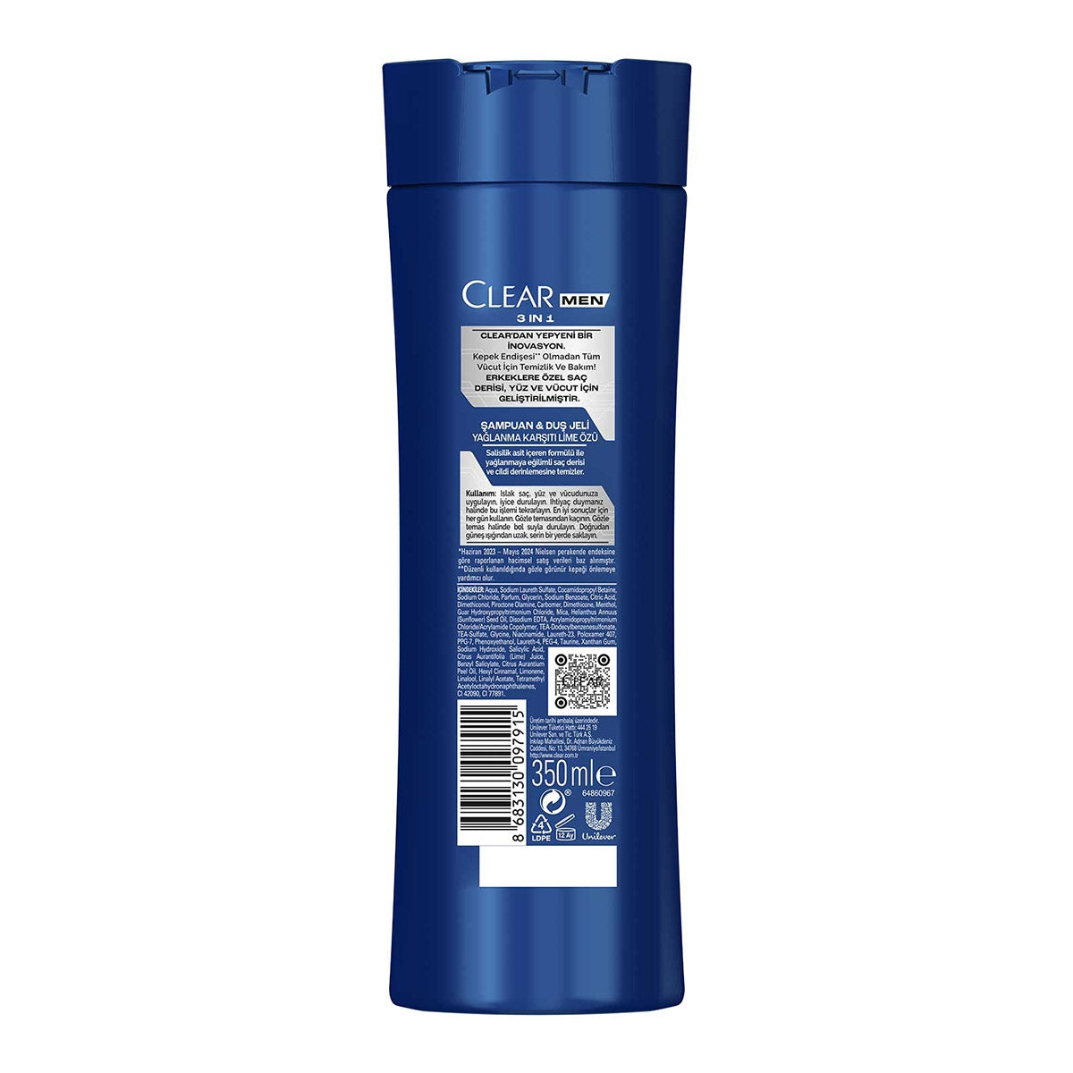 Şampuan 3in1 Yağlanma Karşıtı Lime Özlü 350 ml