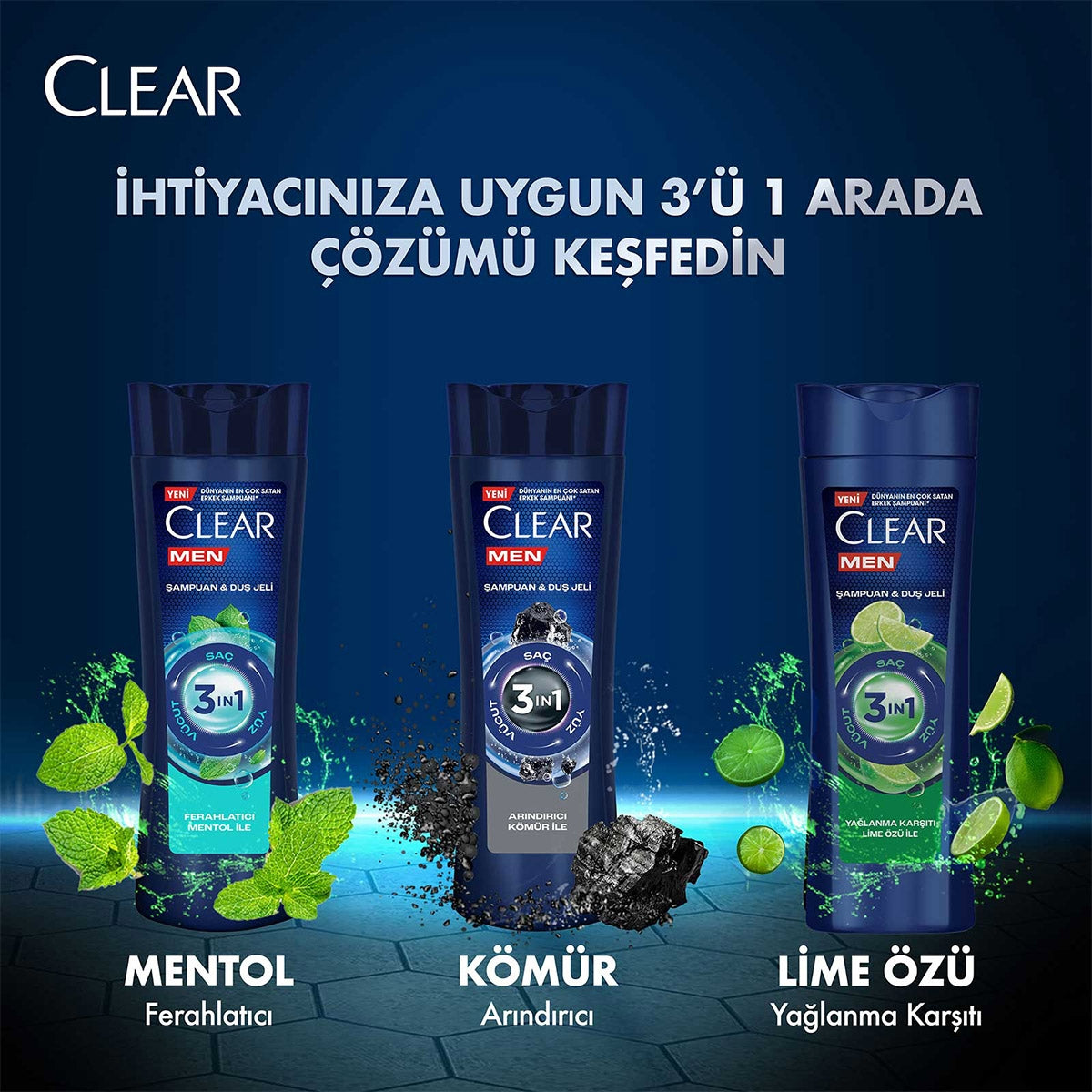 Şampuan 3in1 Yağlanma Karşıtı Lime Özlü 350 ml