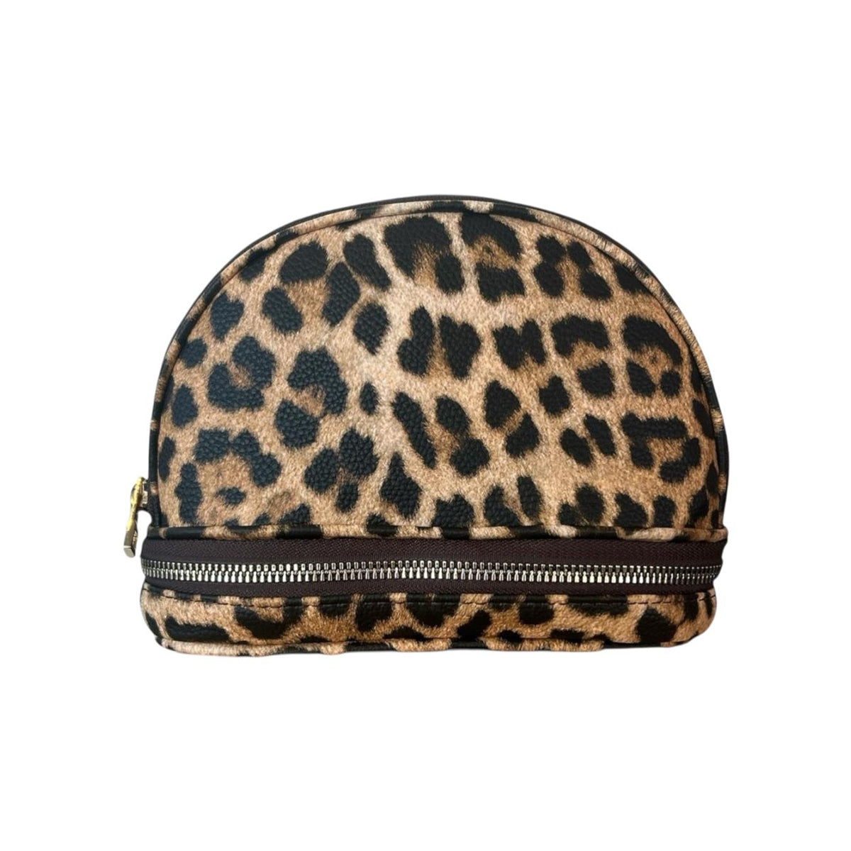 Leopar Makyaj Çantası Kadıfe