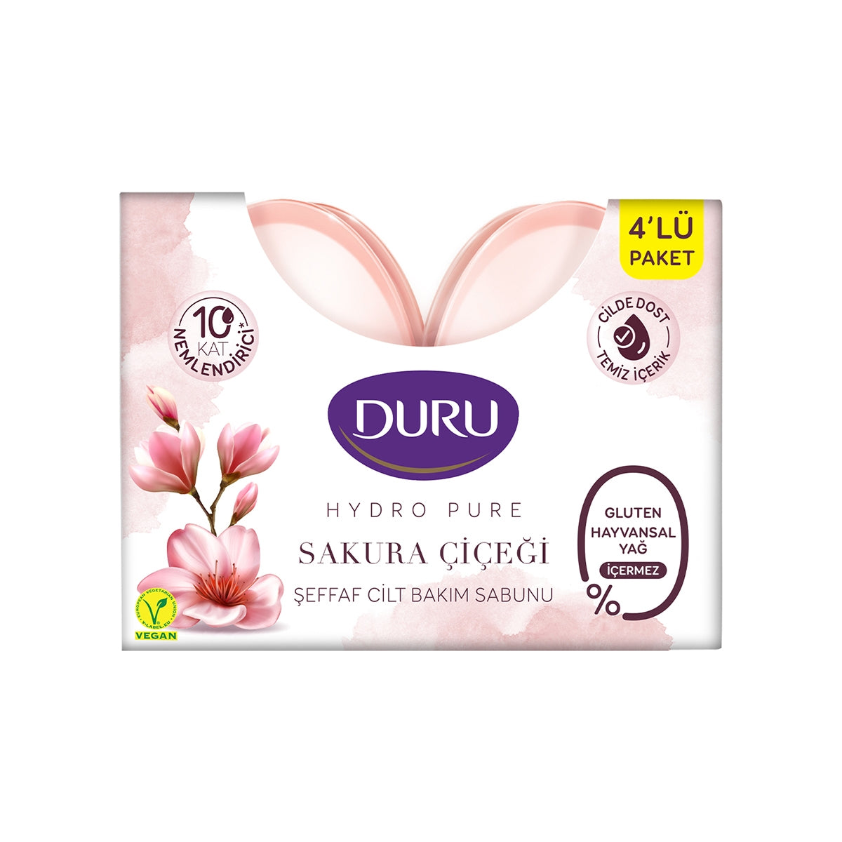 Katı Sabun Hydrapure Sakura Çiçeği 4x135 Gr