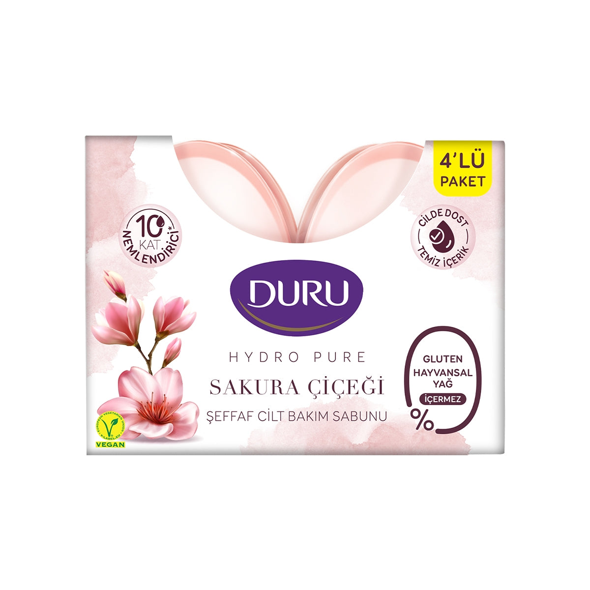 Katı Sabun Hydrapure Sakura Çiçeği 4x135 Gr