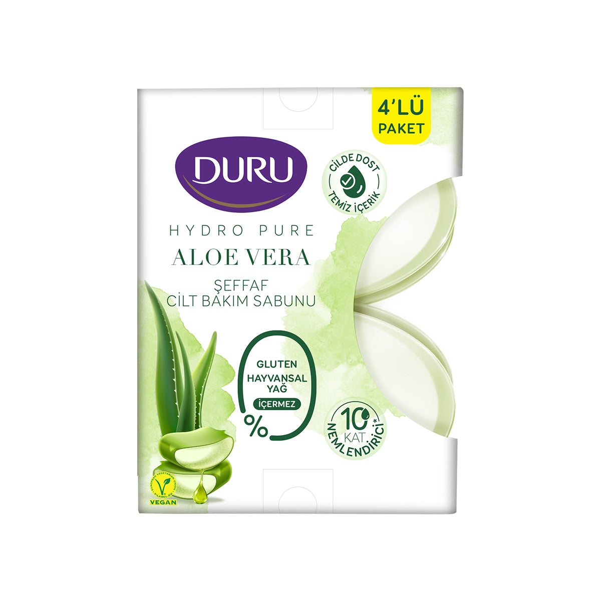 Katı Sabun Hydrapure Aloe Vera 4x135 Gr