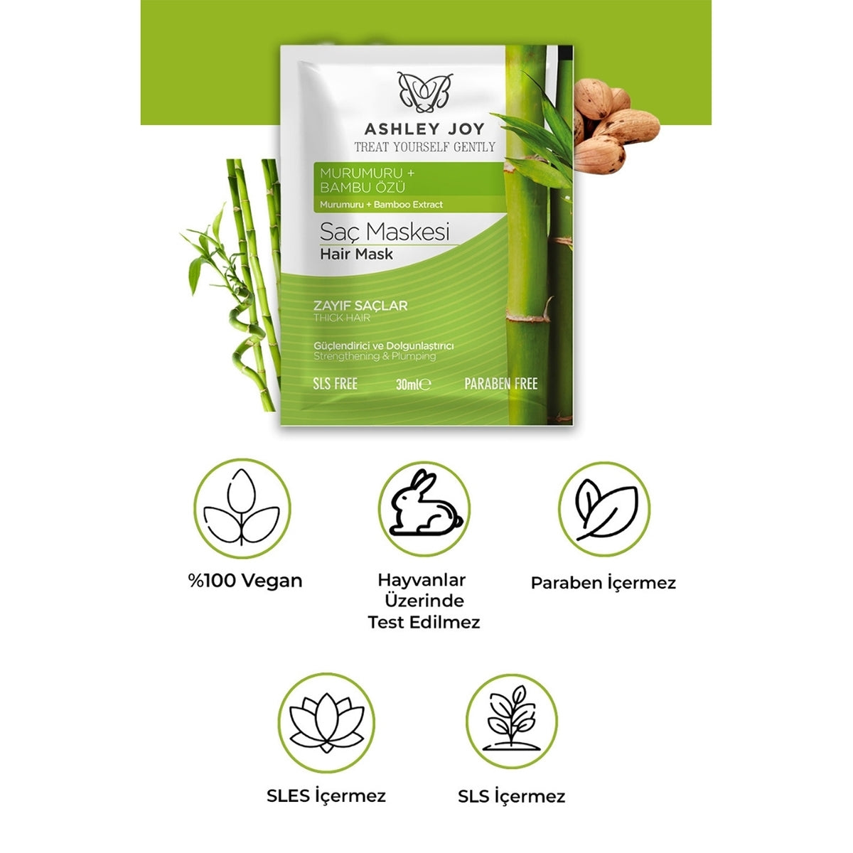 Saç Maskesi Güçlendirici Dolgunlaştırıcı 30 ml