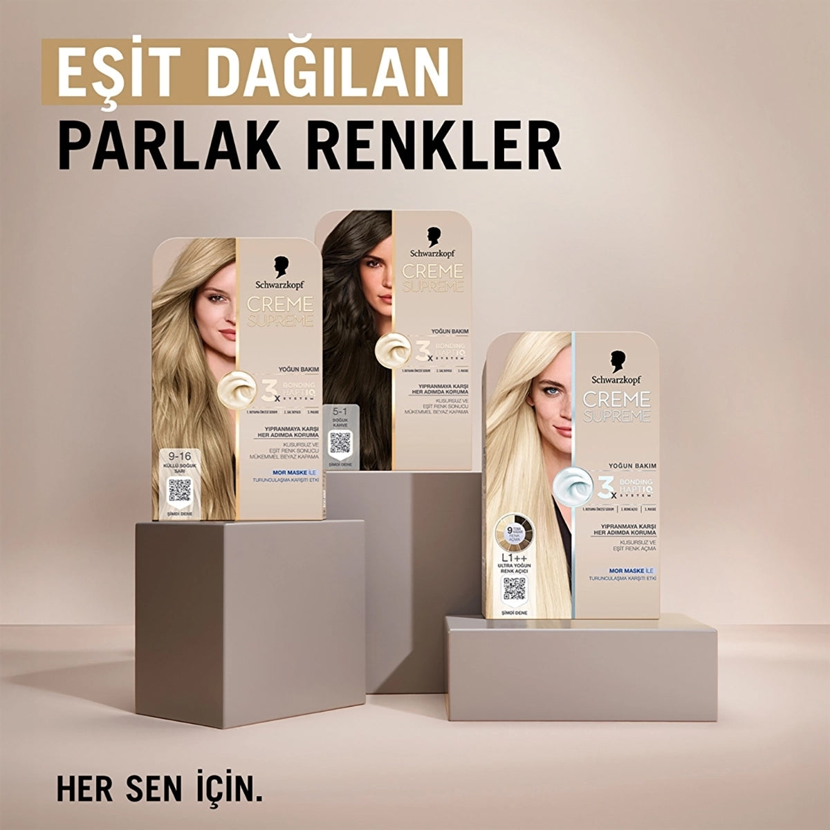 Creme Supreme Saç Boyası Küllü Soğuk Sarı 9 16