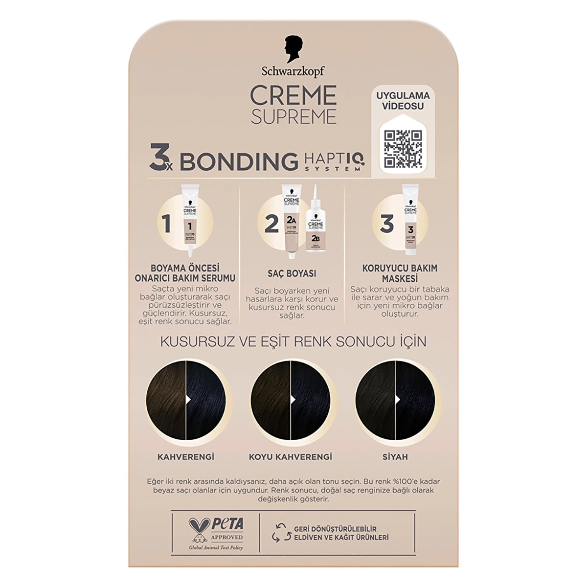 Creme Supreme Saç Boyası Soğuk Siyah 1 1