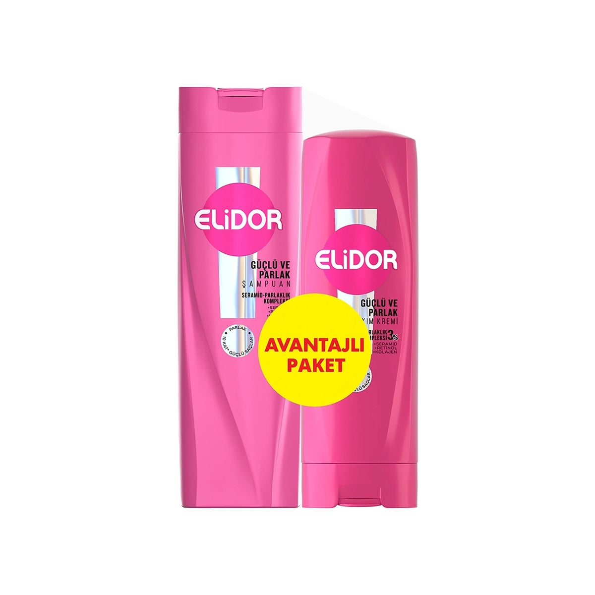 Şampuan Güçlü Parlak 400 ml Saç Kremi 200 ml