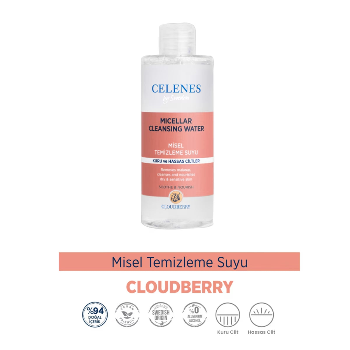 Cloudberry Micellar Makyaj Temizleme Suyu Kuru/Hassas Ciltler 400 ml