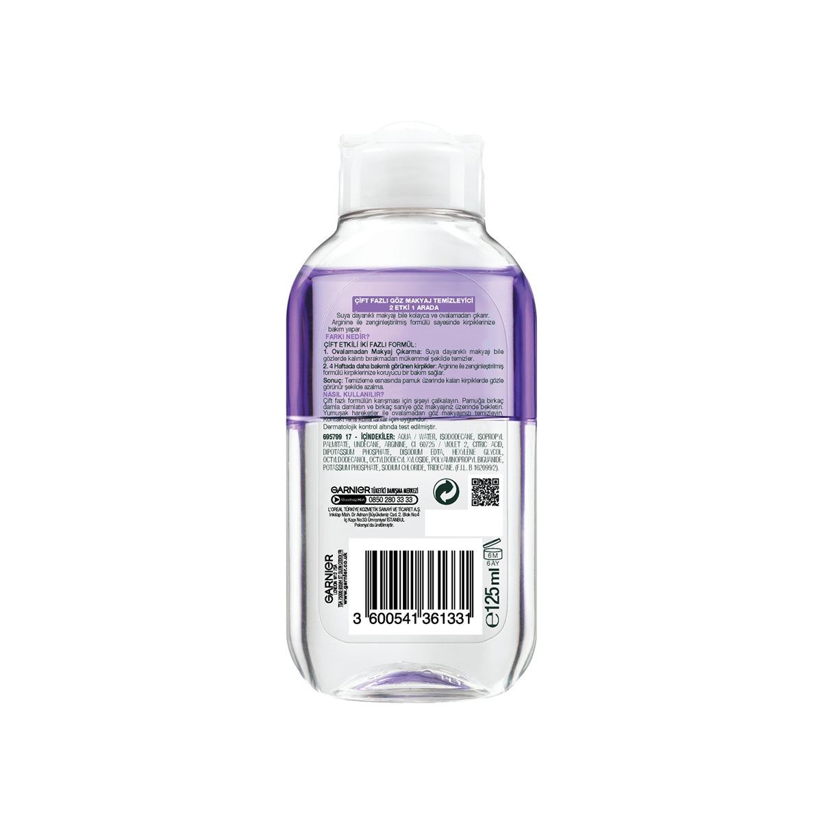 2 Etki 1 Arada Göz Makyaj Temizleyici 125ML