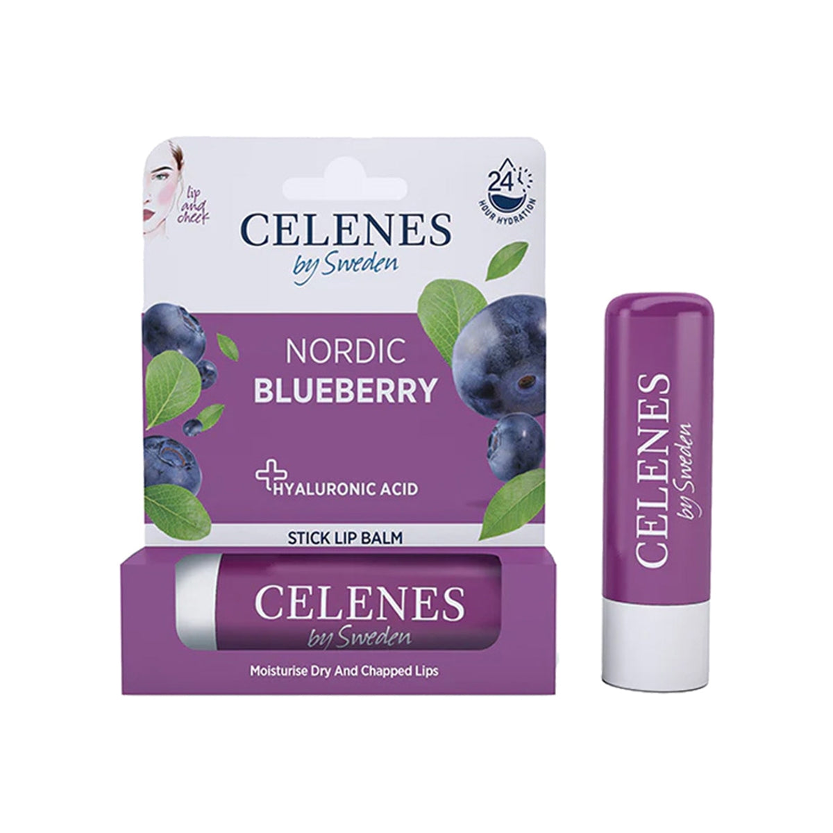 Nordic Blueberry Stick Lip Balm Lip Cheek 4,8 gr
