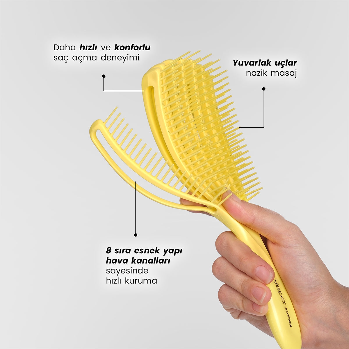 Airflex Saç Fırçası Sarı