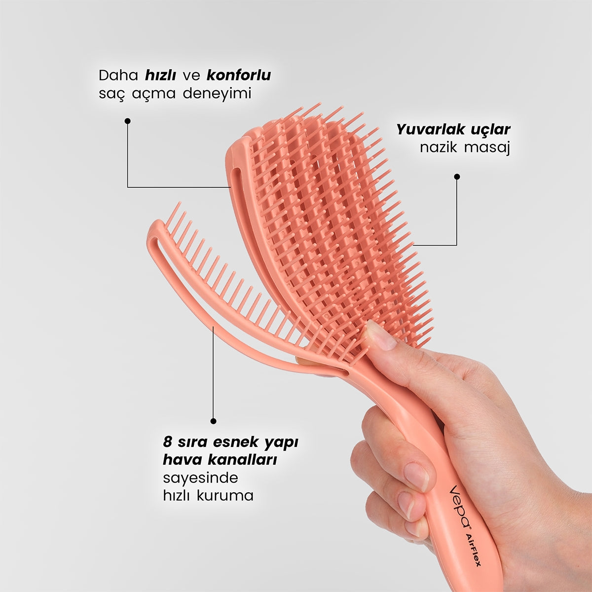 Airflex Saç Fırçası Somon