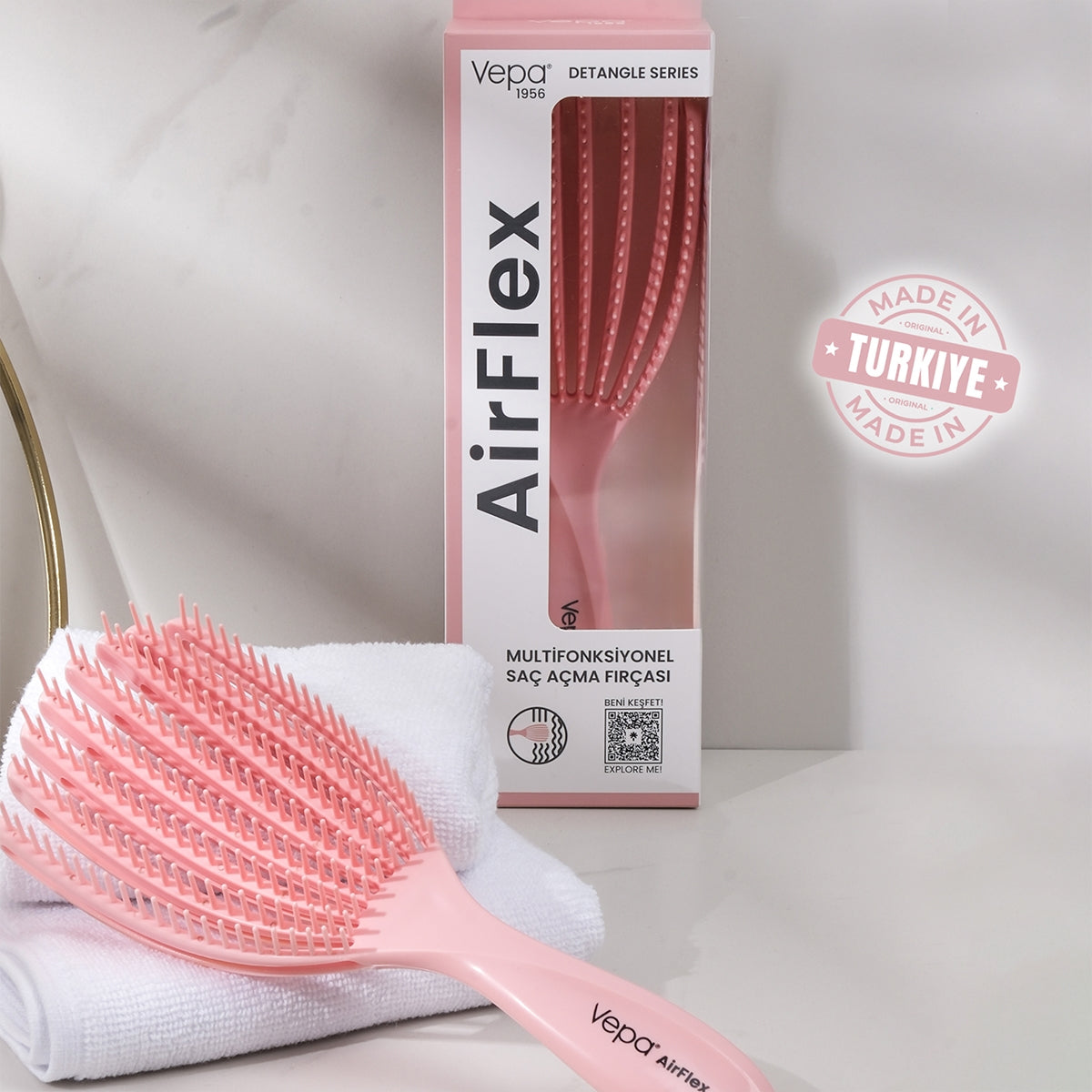 Airflex Saç Fırçası Pembe