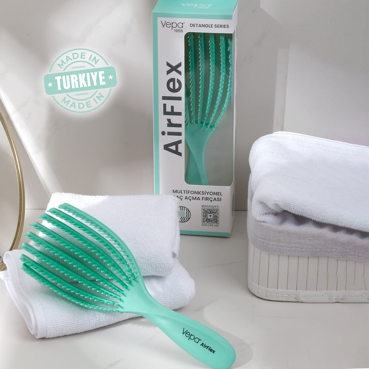 Airflex Saç Fırçası Yeşil