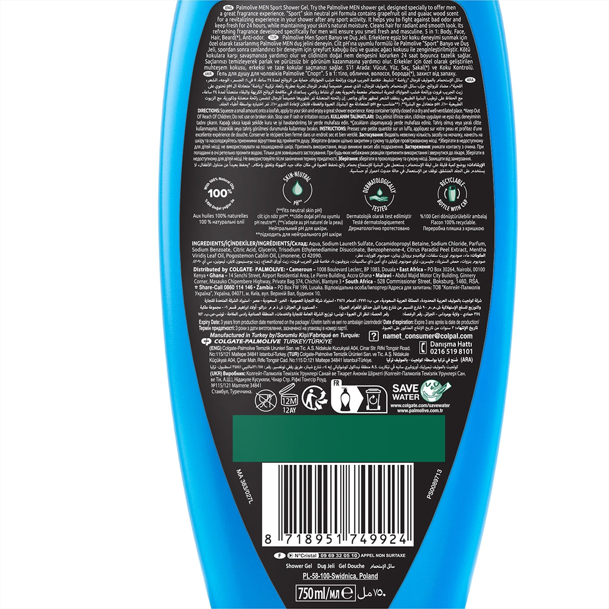 Men Duş Jeli Sport 500 ml